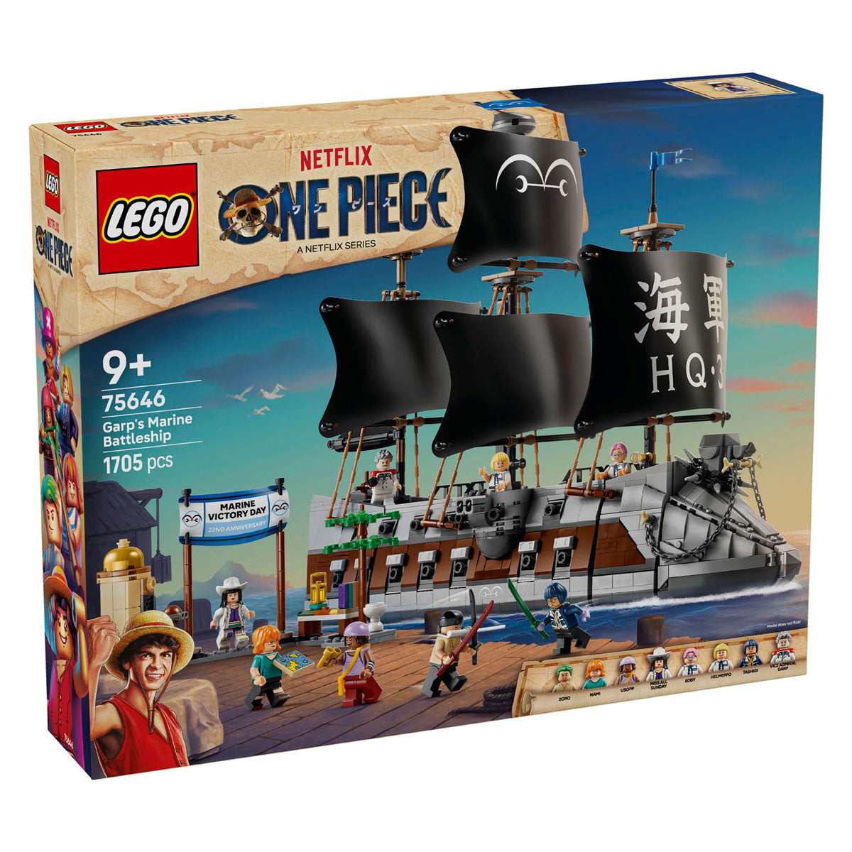 Lego one piece het slagschip van garp