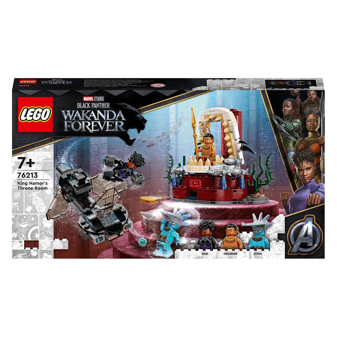 Lego marvel - koning namor’s troonzaal constructiespeelgoed (76213)