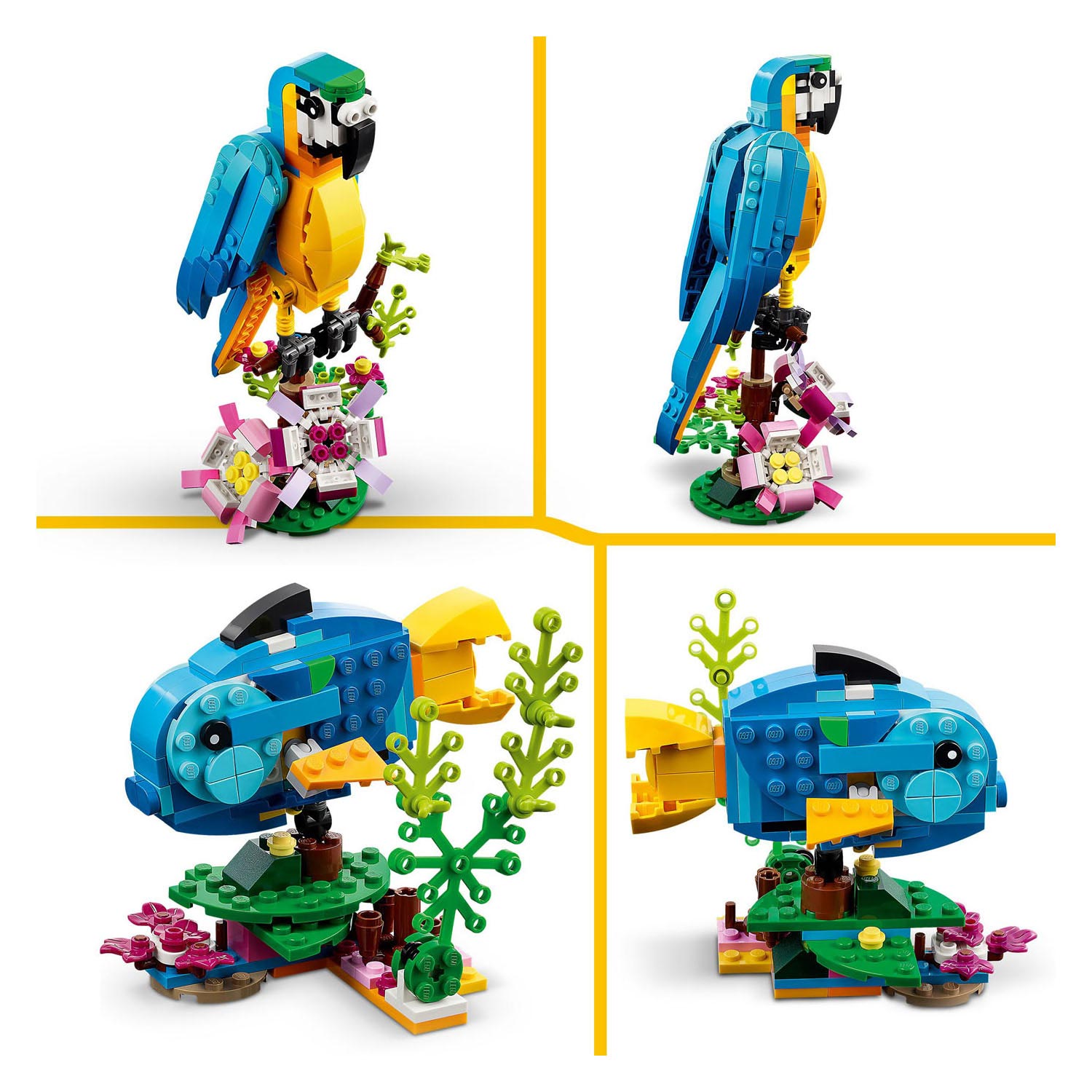 Lego creator 3-in-1 - exotische papegaai constructiespeelgoed (31136)