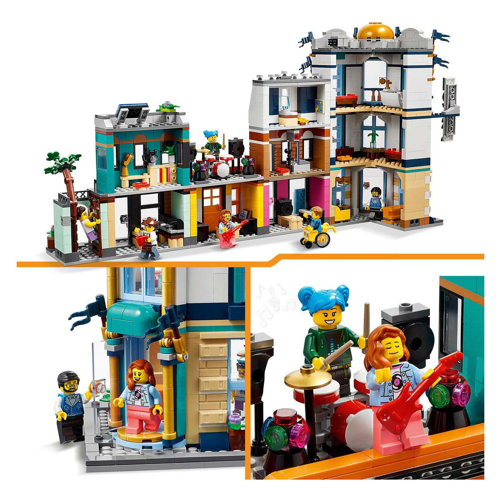 Lego creator 3-in-1 - hoofdstraat constructiespeelgoed (31141)