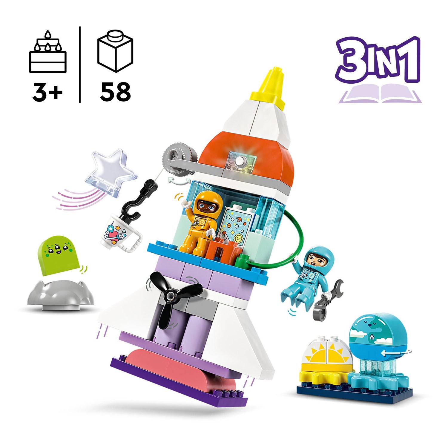 LEGO DUPLO Stadt 10422 3-in-1 Weltraumabenteuer