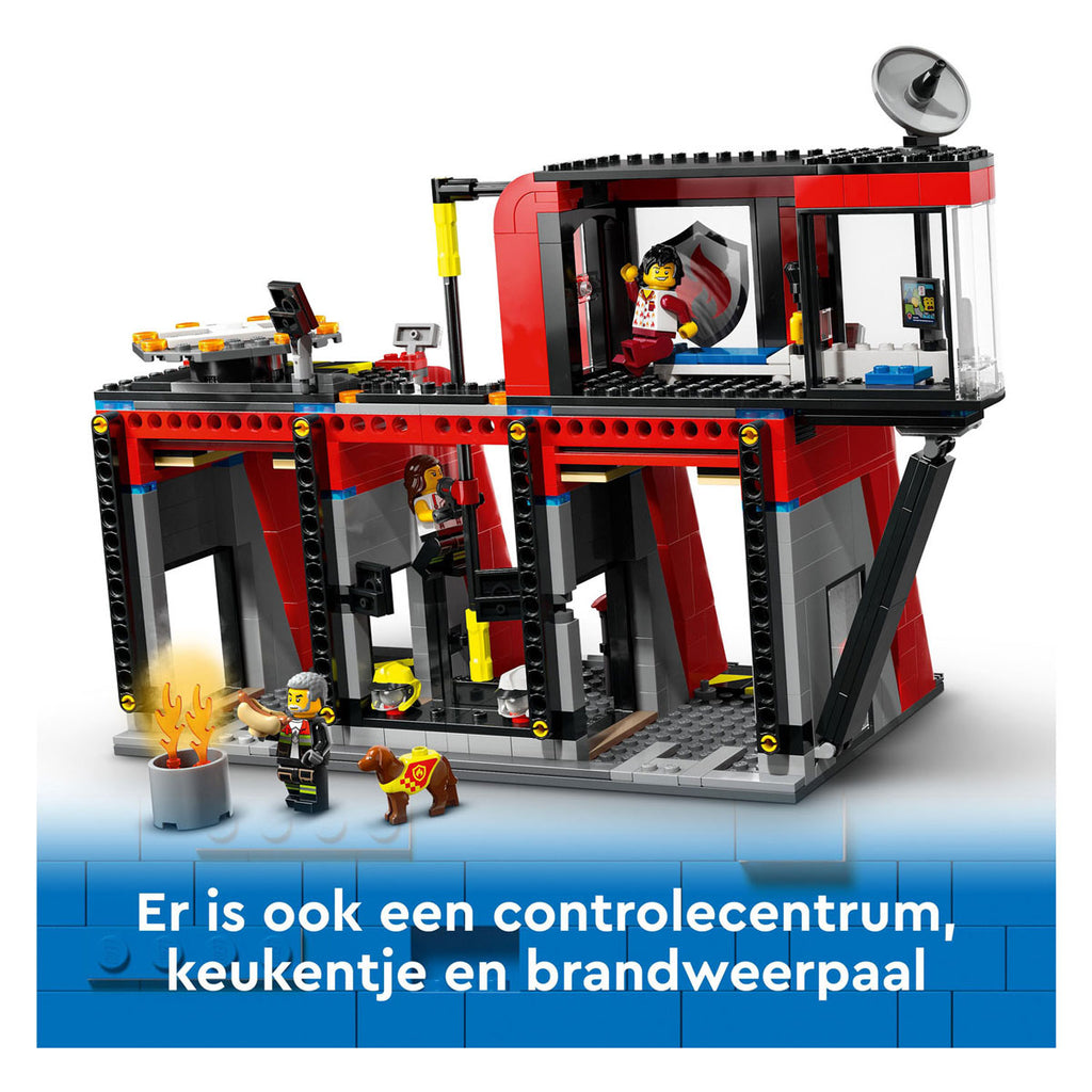 Lego city 60414 brandweerkazerne en brandweerauto
