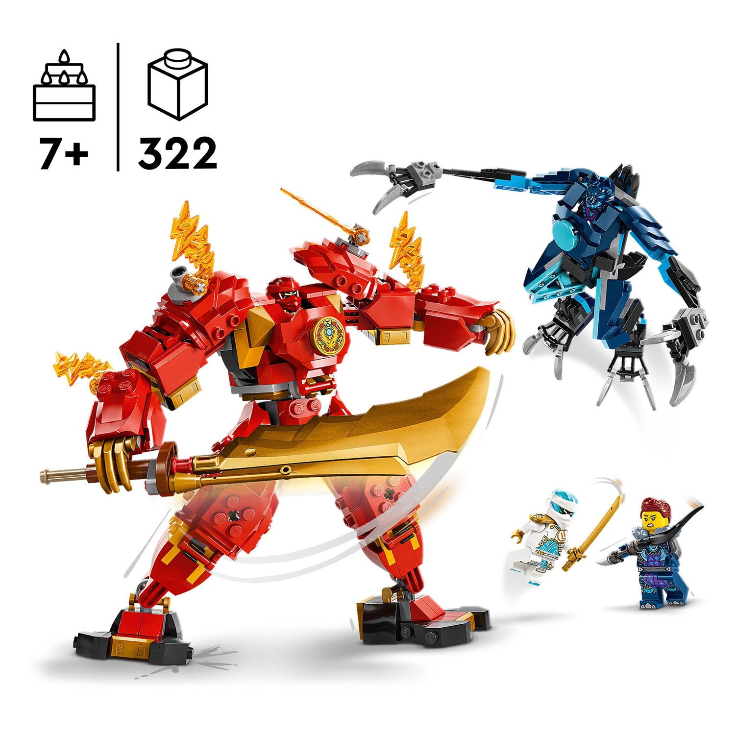 LEGO Ninjago 71808 „Kais Elementaire Vuurmecha“.