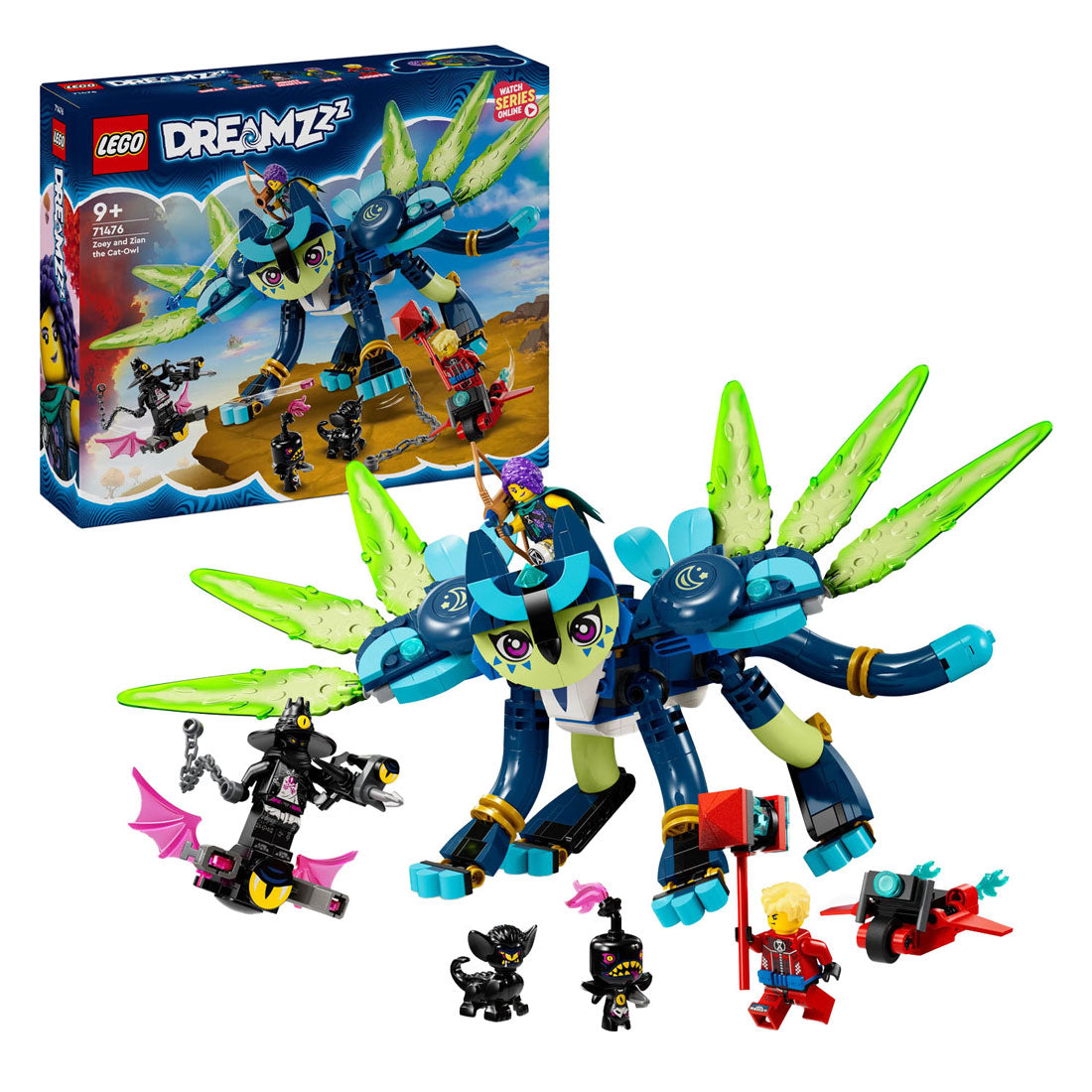 Lego dreamzzz - zoey en zian de kattenuil constructiespeelgoed (71476)