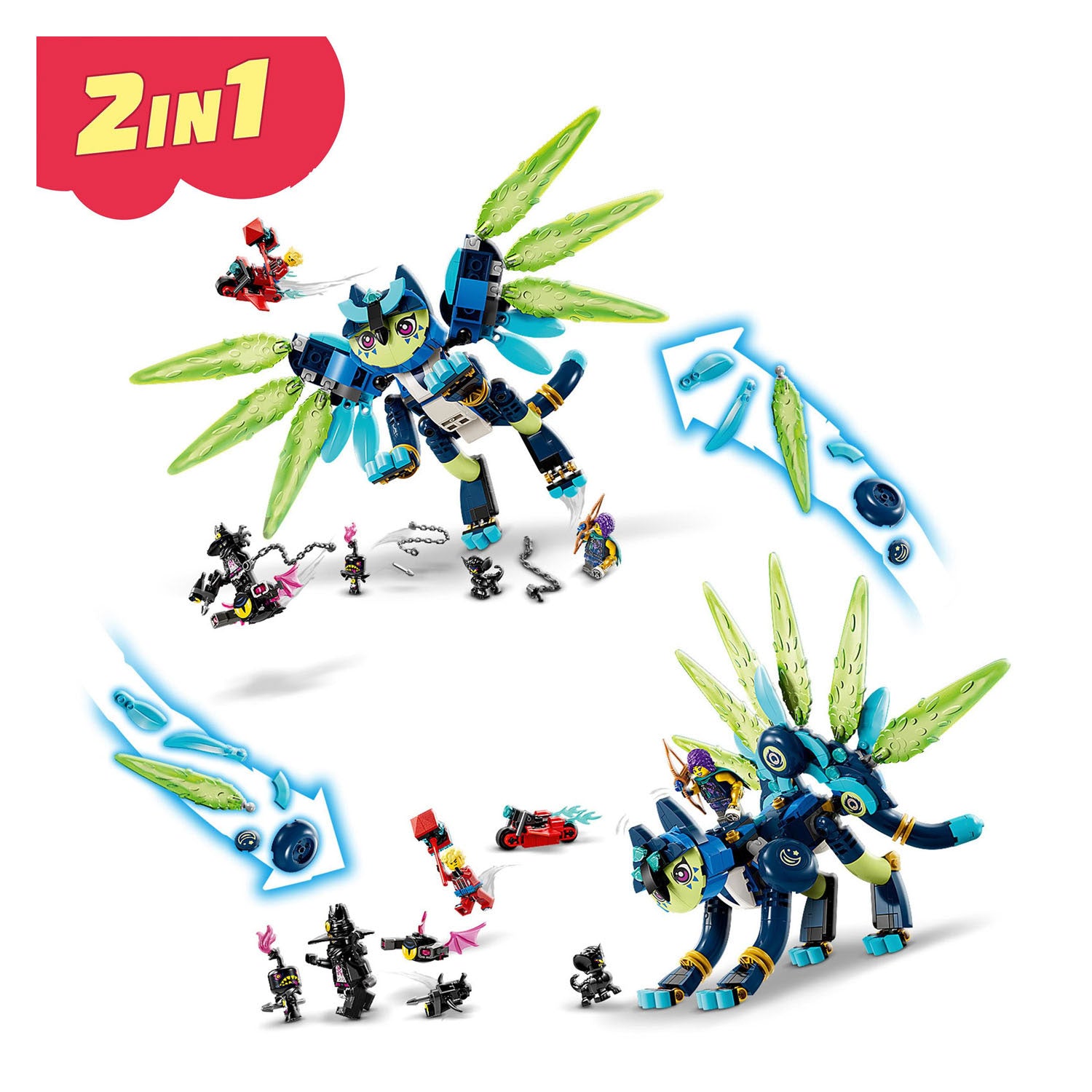 Lego dreamzzz - zoey en zian de kattenuil constructiespeelgoed (71476)