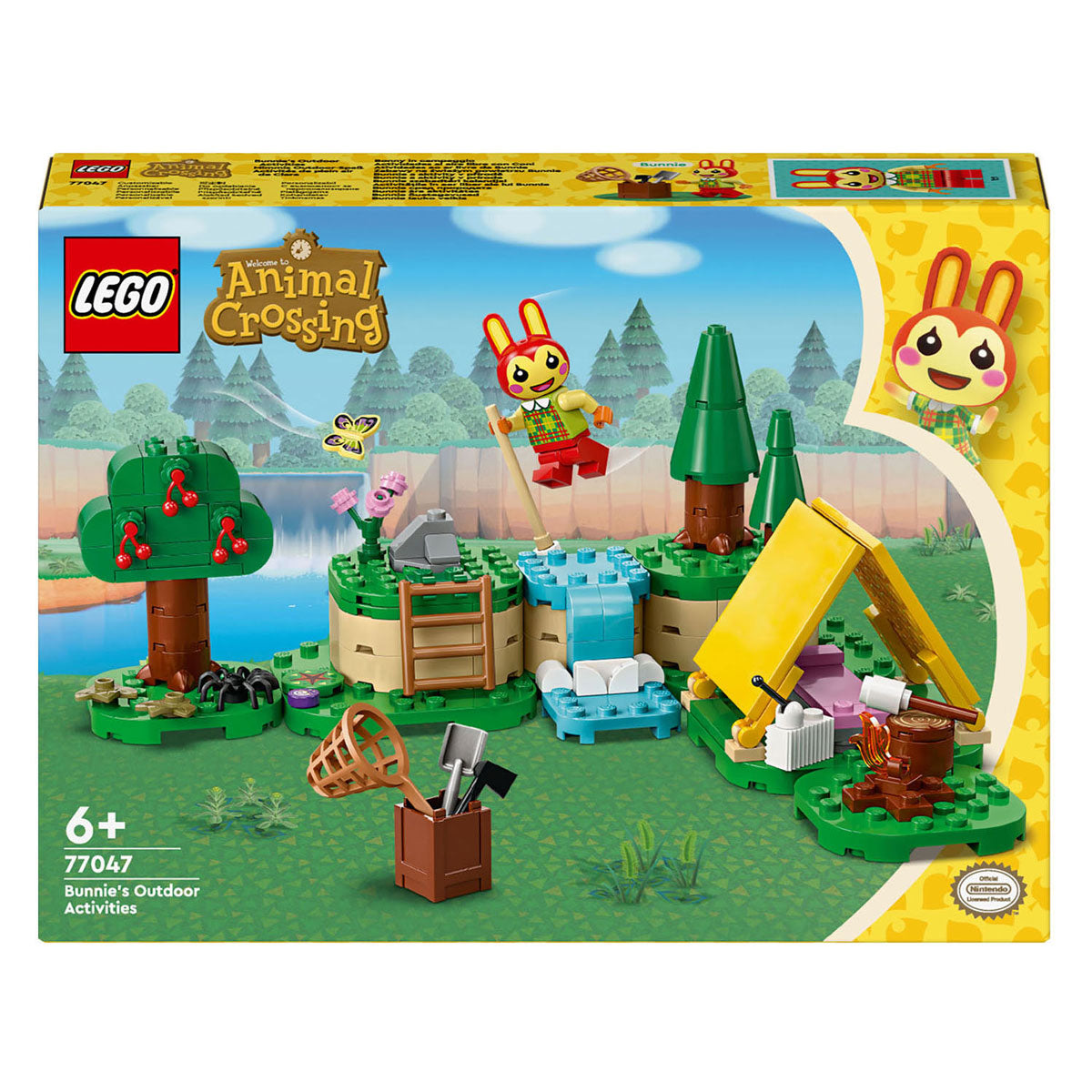 Lego animal crossing - kamperen met bunnie constructiespeelgoed (77047)
