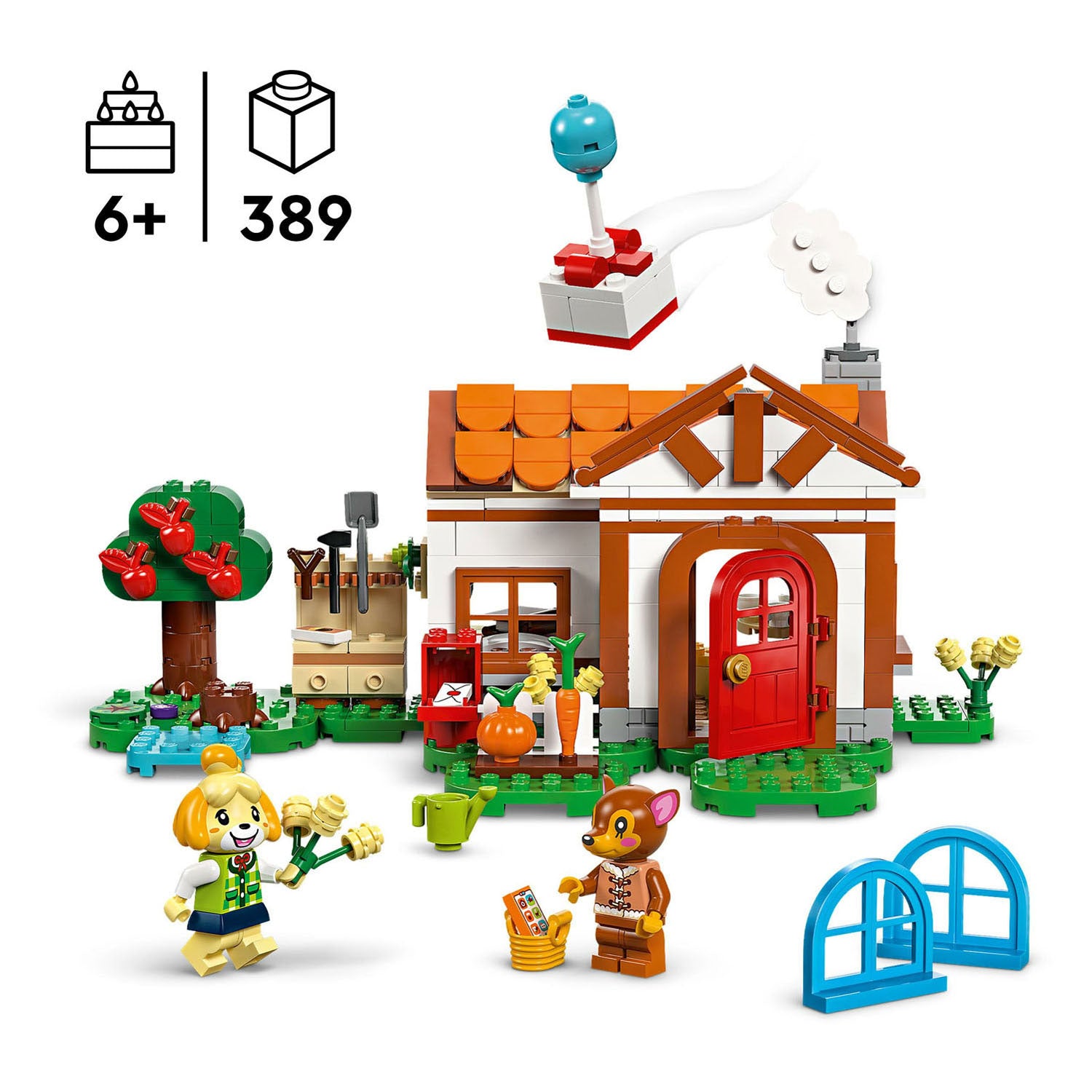 Lego Animal Crossing 77049 Isabelle auf Besucher