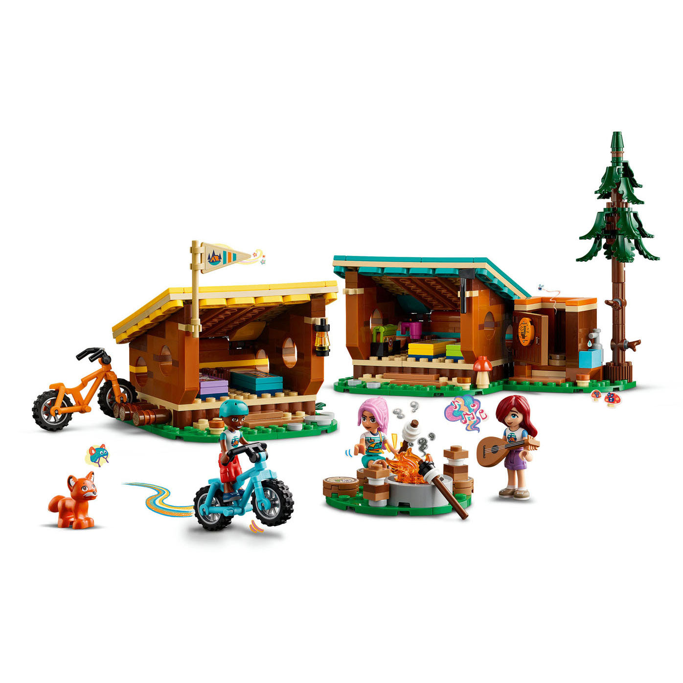 Lego Friends 42624 Abenteuerlager Gemütliche Waldhütten