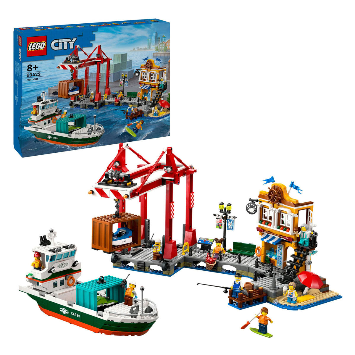 Lego city 60422 haven met vrachtschip