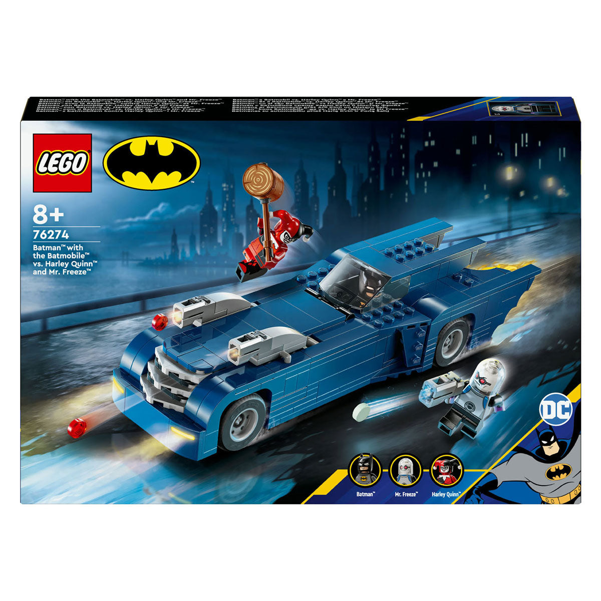 Lego 76274 super heroes dc batman met de batmobile vs. harley quinn™ en mr. freeze