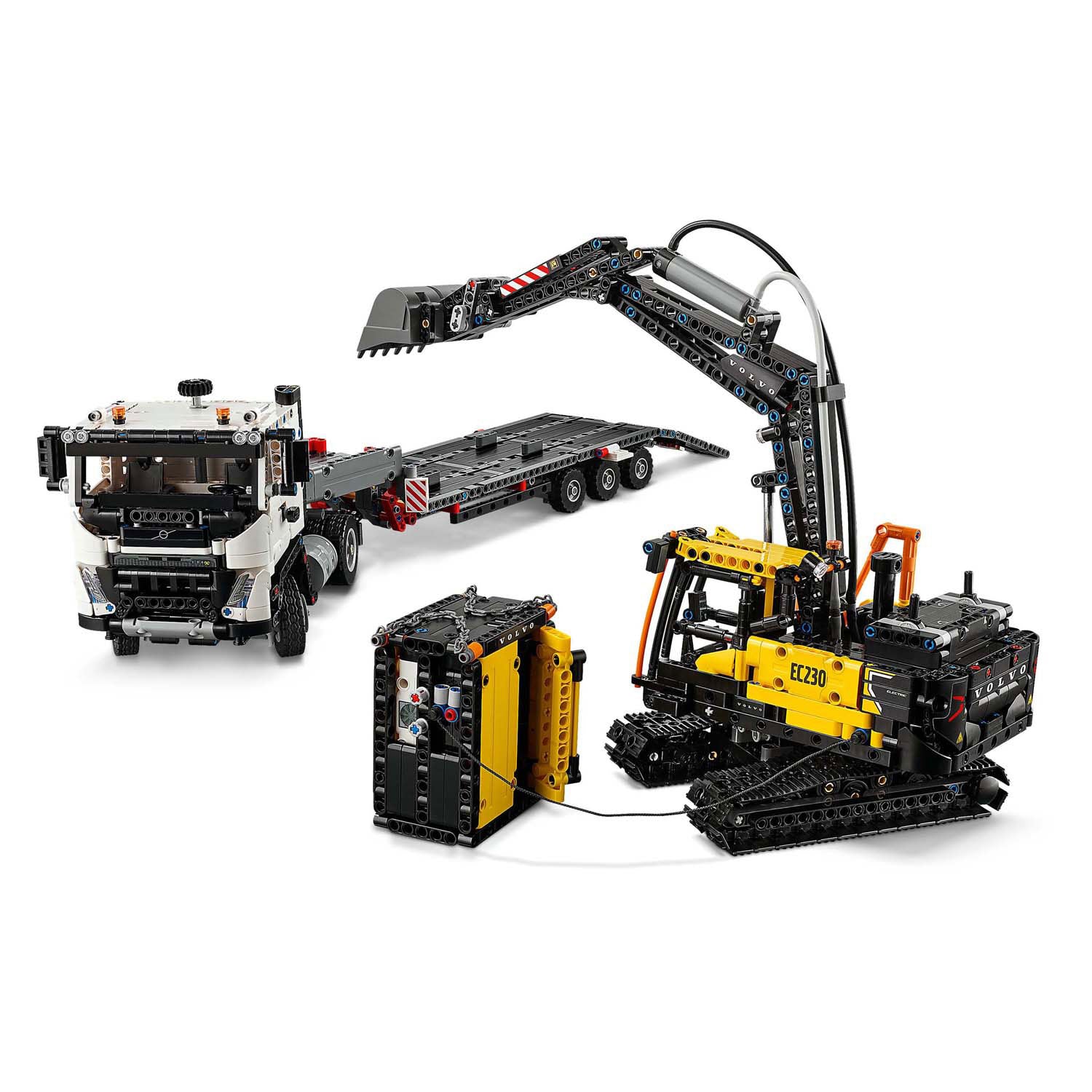 Lego technic 42175 volvo fmx truck ec230 elektrische graafmachine