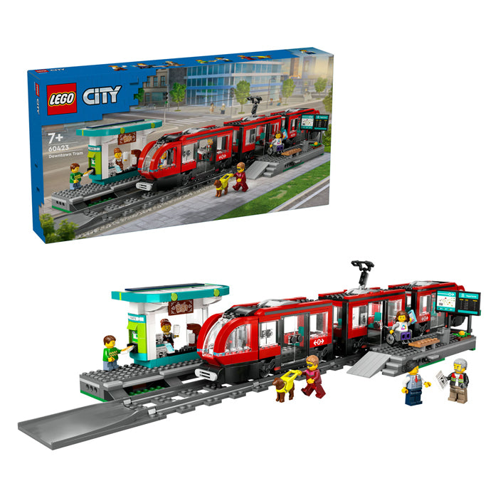Lego city 60423 stadstram en station
