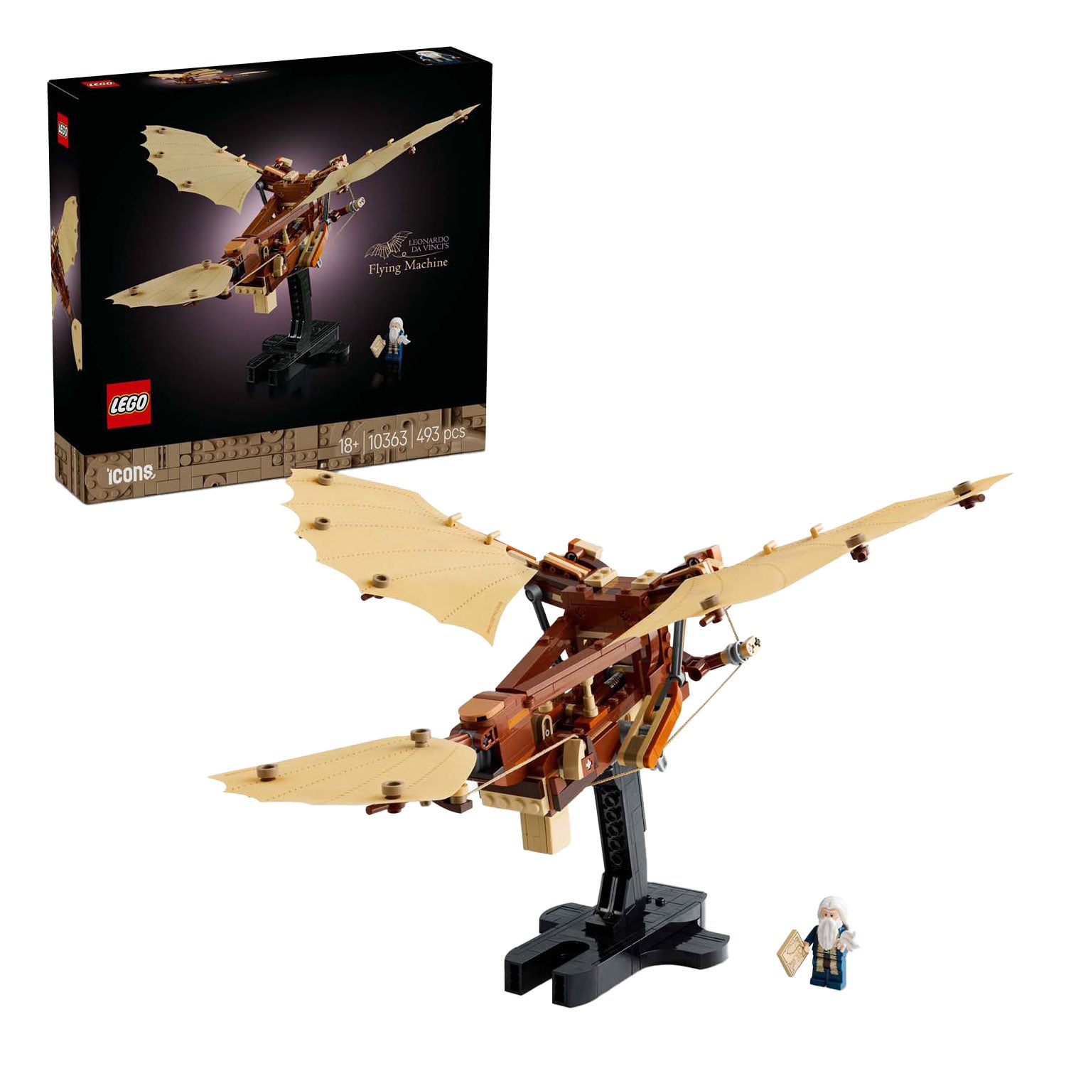 Lego icons - de vliegmachine van leonardo da vinci constructiespeelgoed (10363)