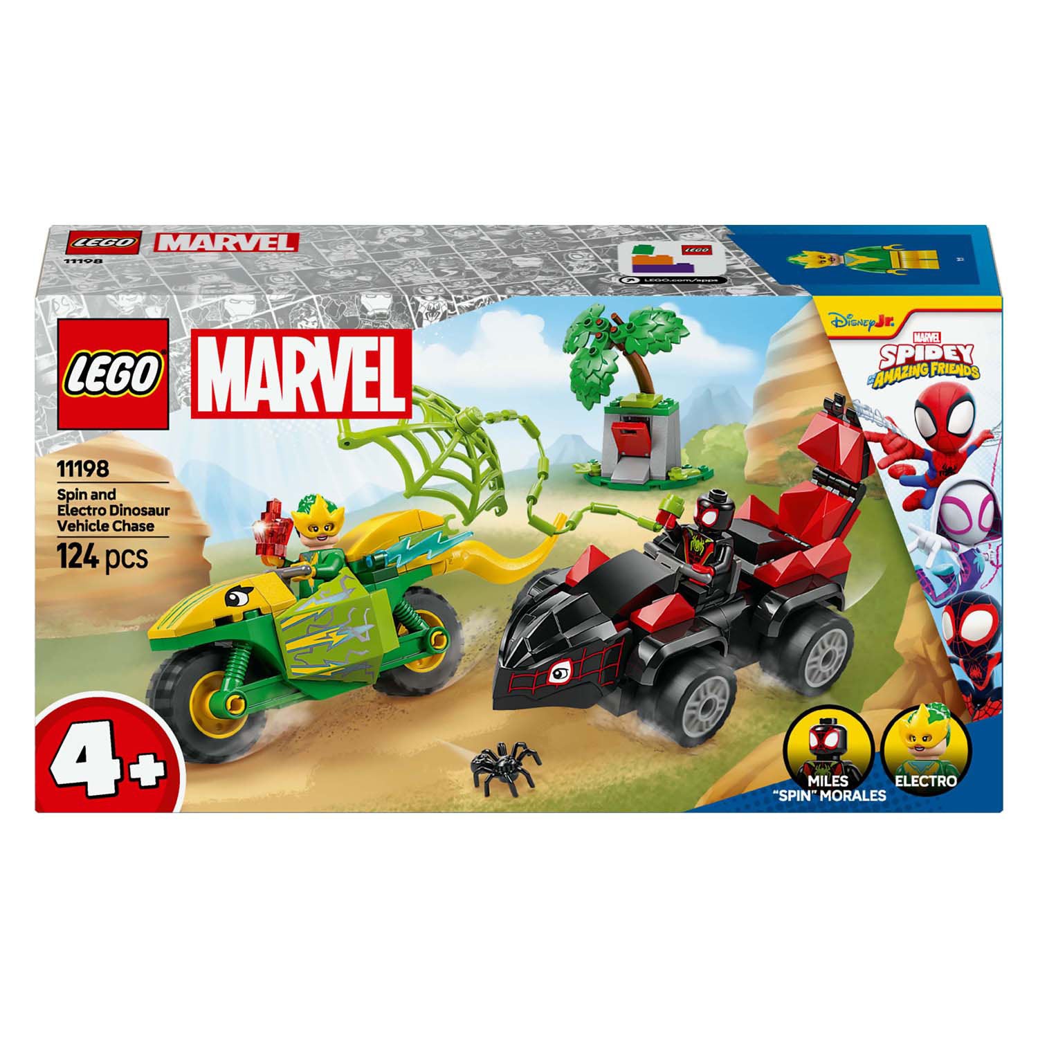 LEGO Spidey 11198 Spider und Electro Verfolgungsjagd mit Dinosaurierfahrzeugen
