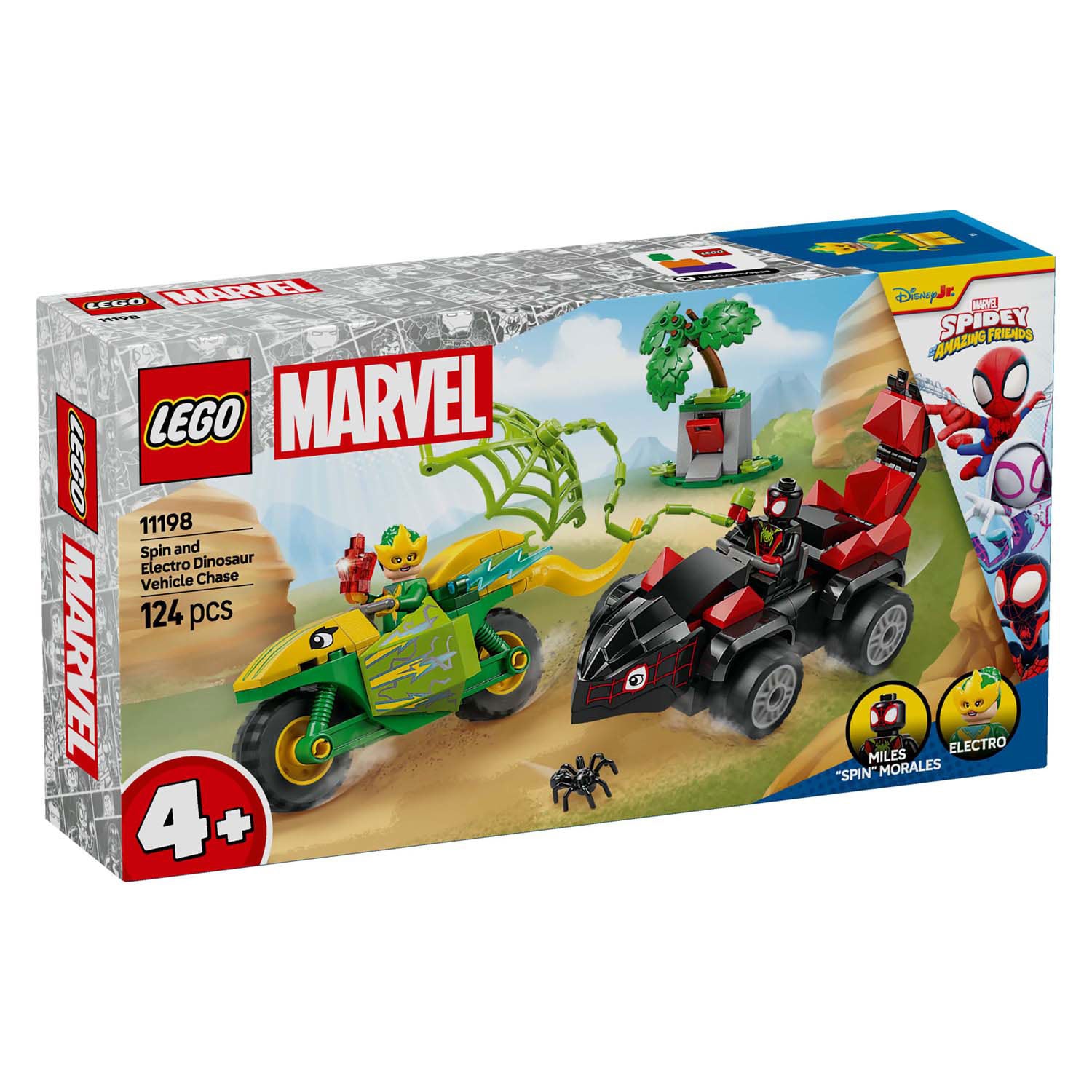 LEGO Spidey 11198 Spider und Electro Verfolgungsjagd mit Dinosaurierfahrzeugen