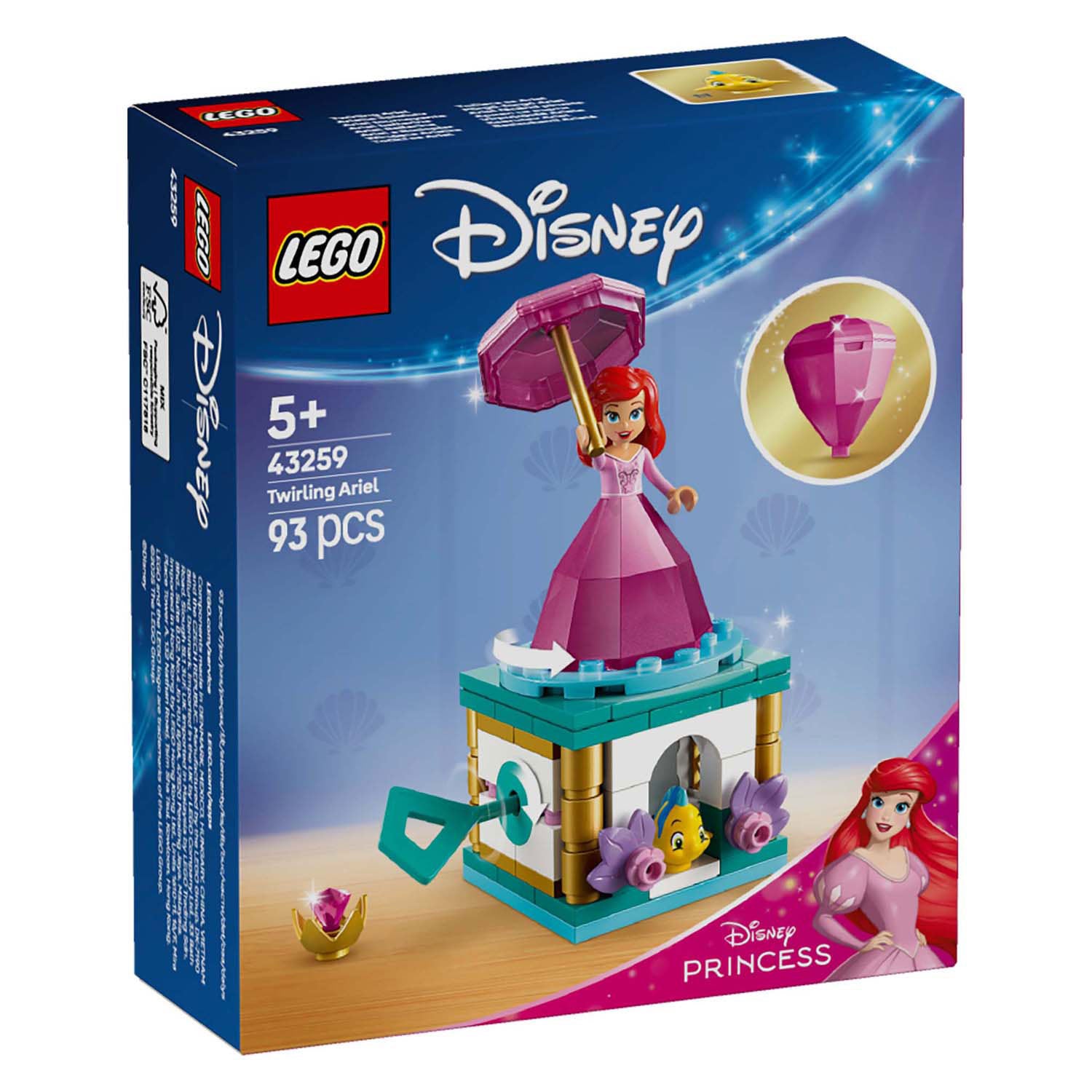 Lego 43259 disney princess draaiende ariël