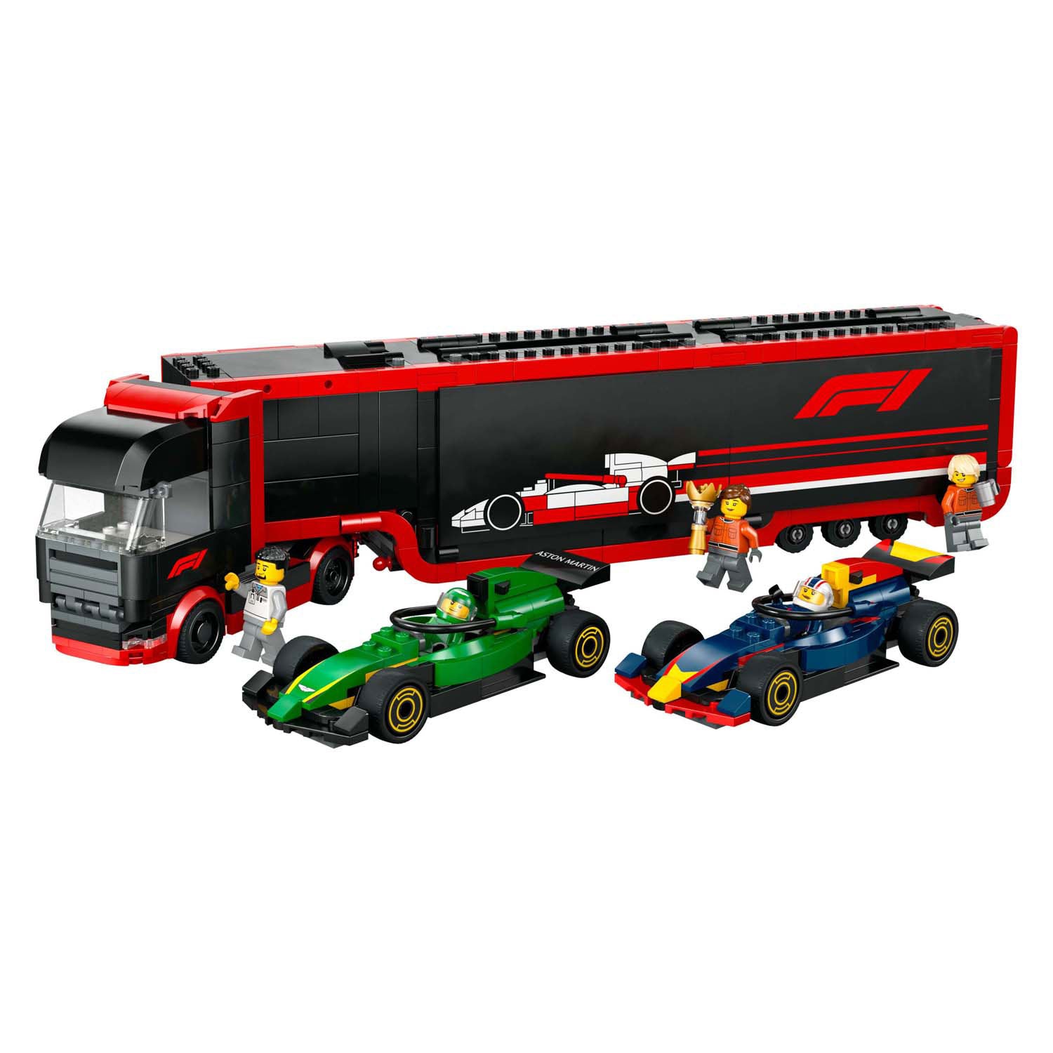 Lego City 60445 F1 Truck mit RB20 und AMR24 F1 Autos