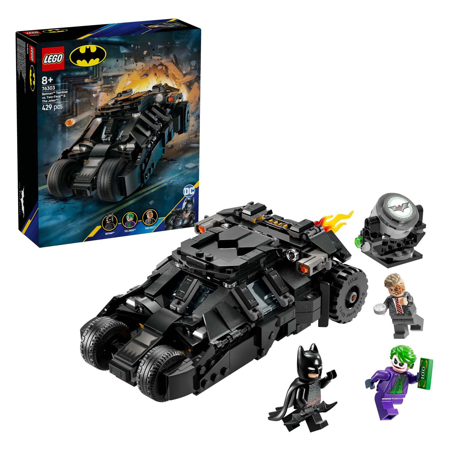 Lego dc super heroes - batman tumbler vs. two-face en the joker constructiespeelgoed (76303)