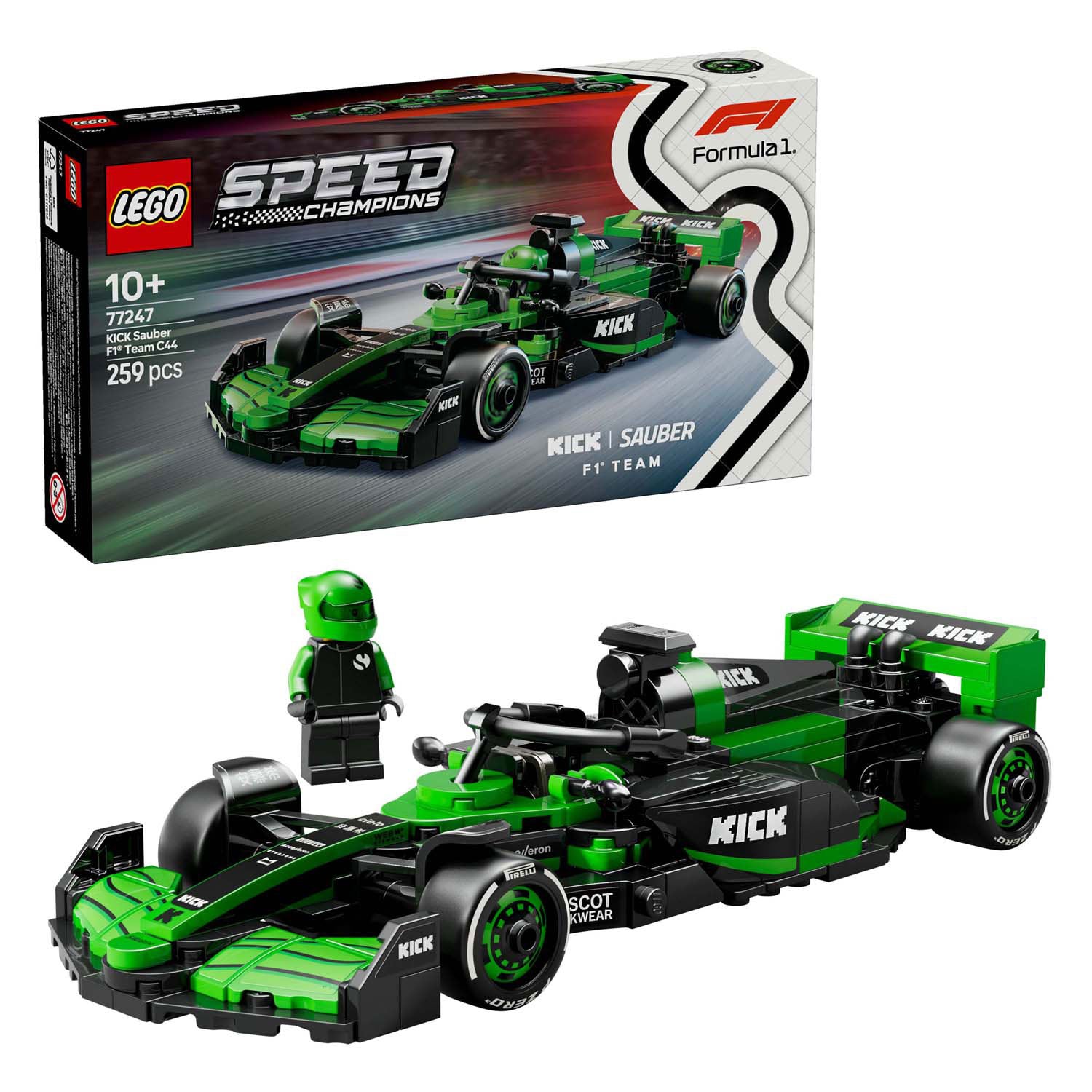 Lego Speed ​​Champions 77247 Kick Sauber F1 Team C44 Rennwagen