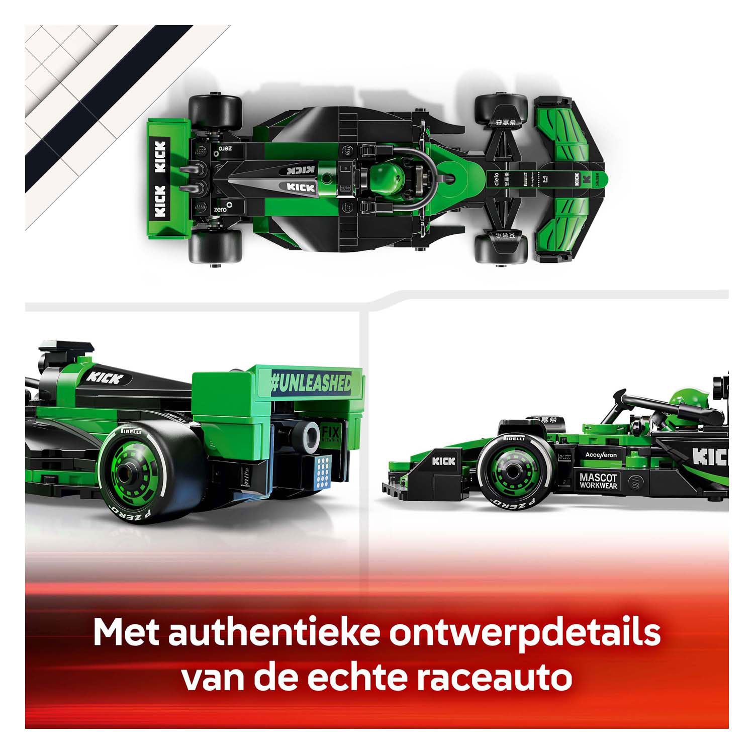 Lego Speed ​​Champions 77247 Kick Sauber F1 Team C44 Rennwagen