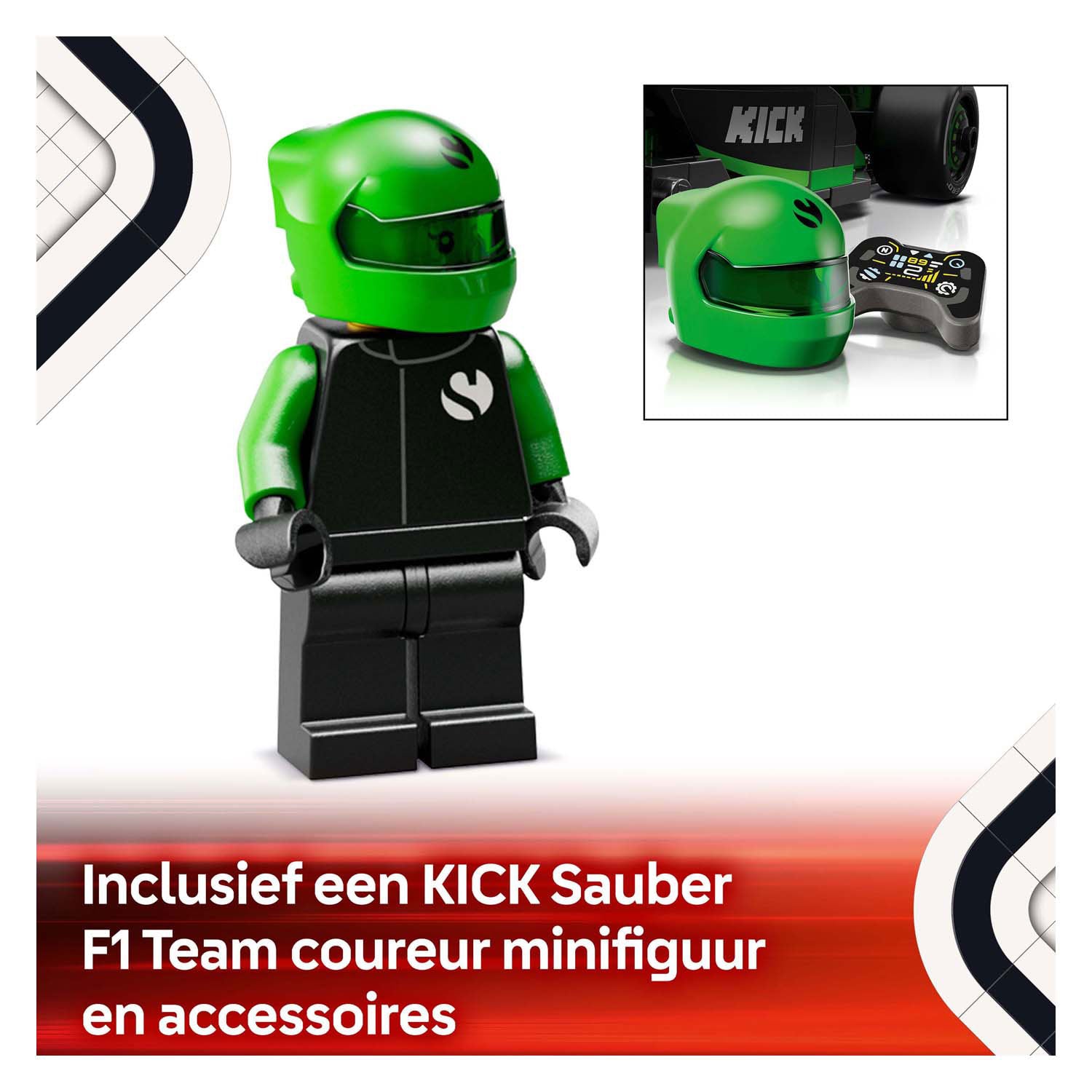 Lego Speed ​​Champions 77247 Kick Sauber F1 Team C44 Rennwagen