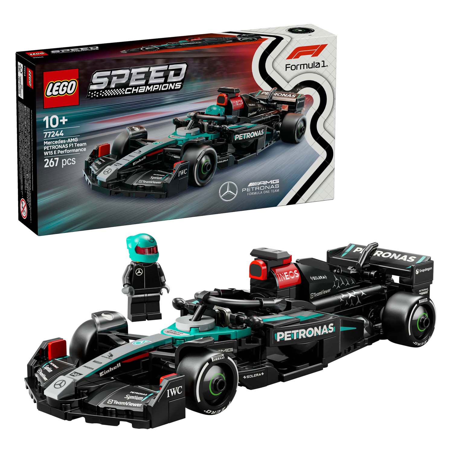 Lego speed champions 77244 mercedes-amg f1 w15 racewagen