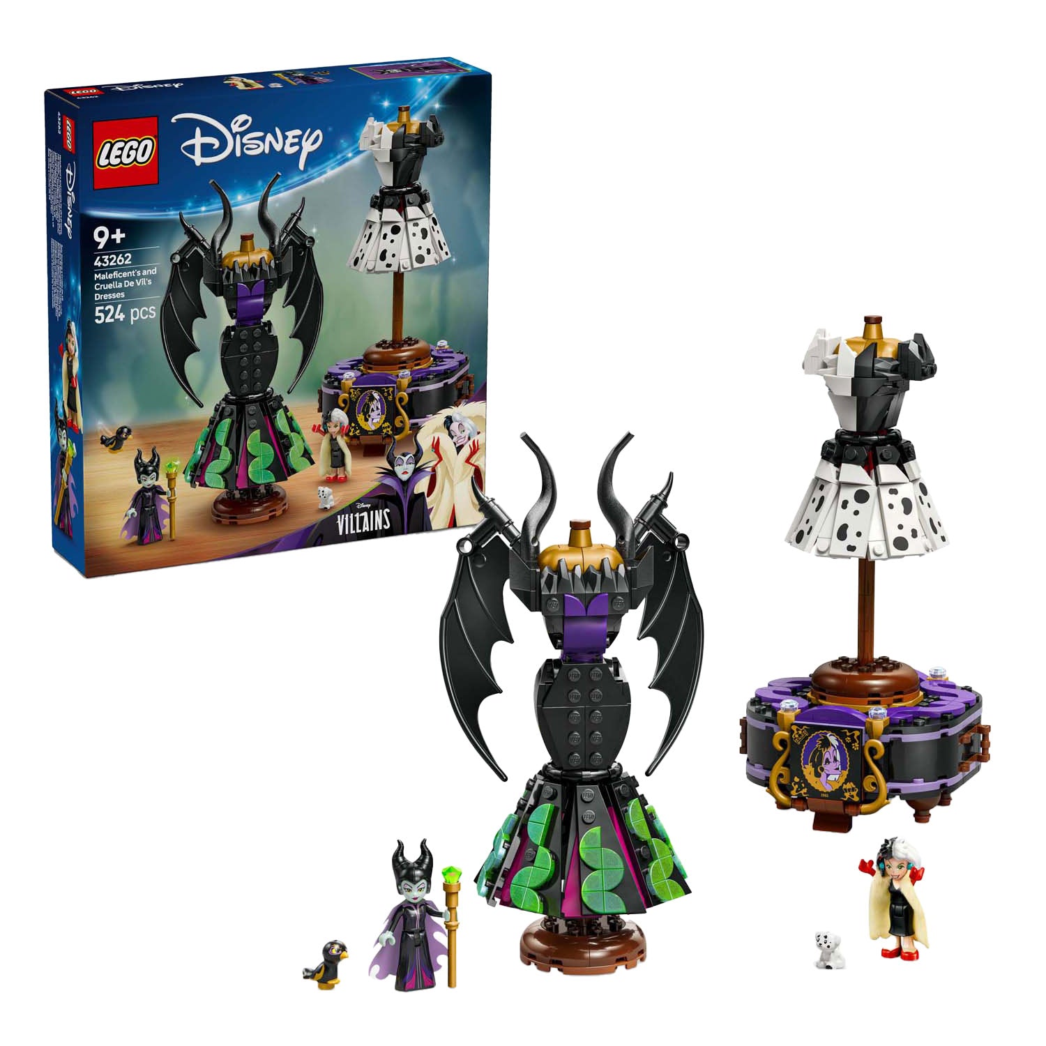 Lego disney 43262 de jurken van maleficent en cruella de vil