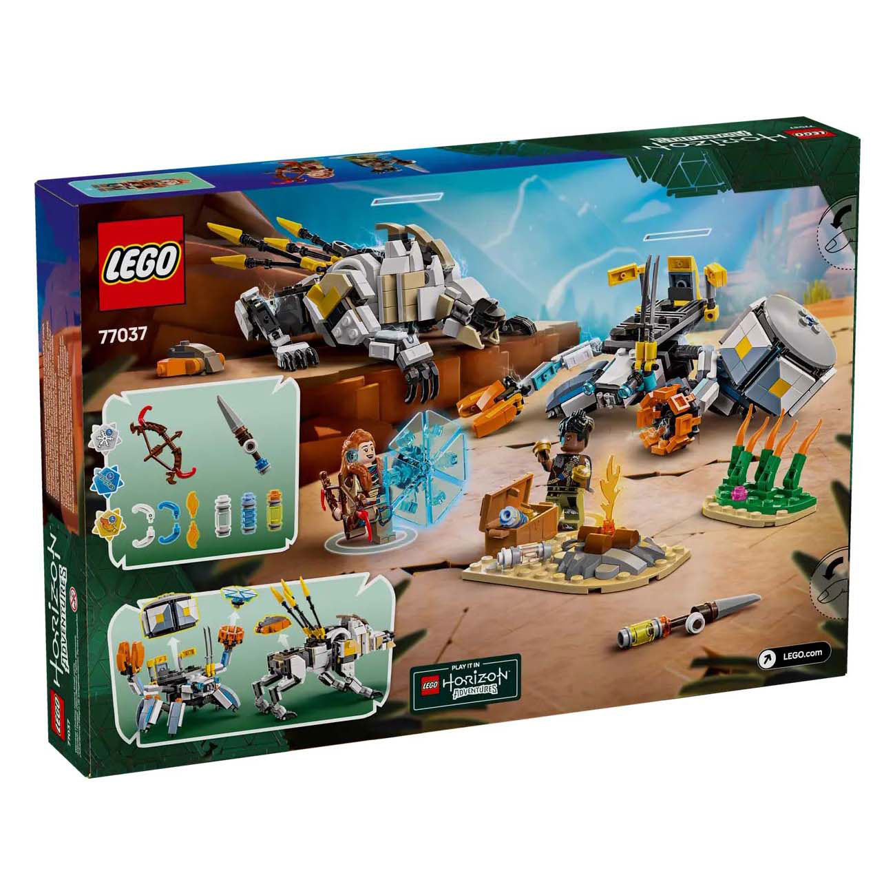 Lego horizon adventures - aloy en varl vs. shell-walker en sawtooth constructiespeelgoed (77037)
