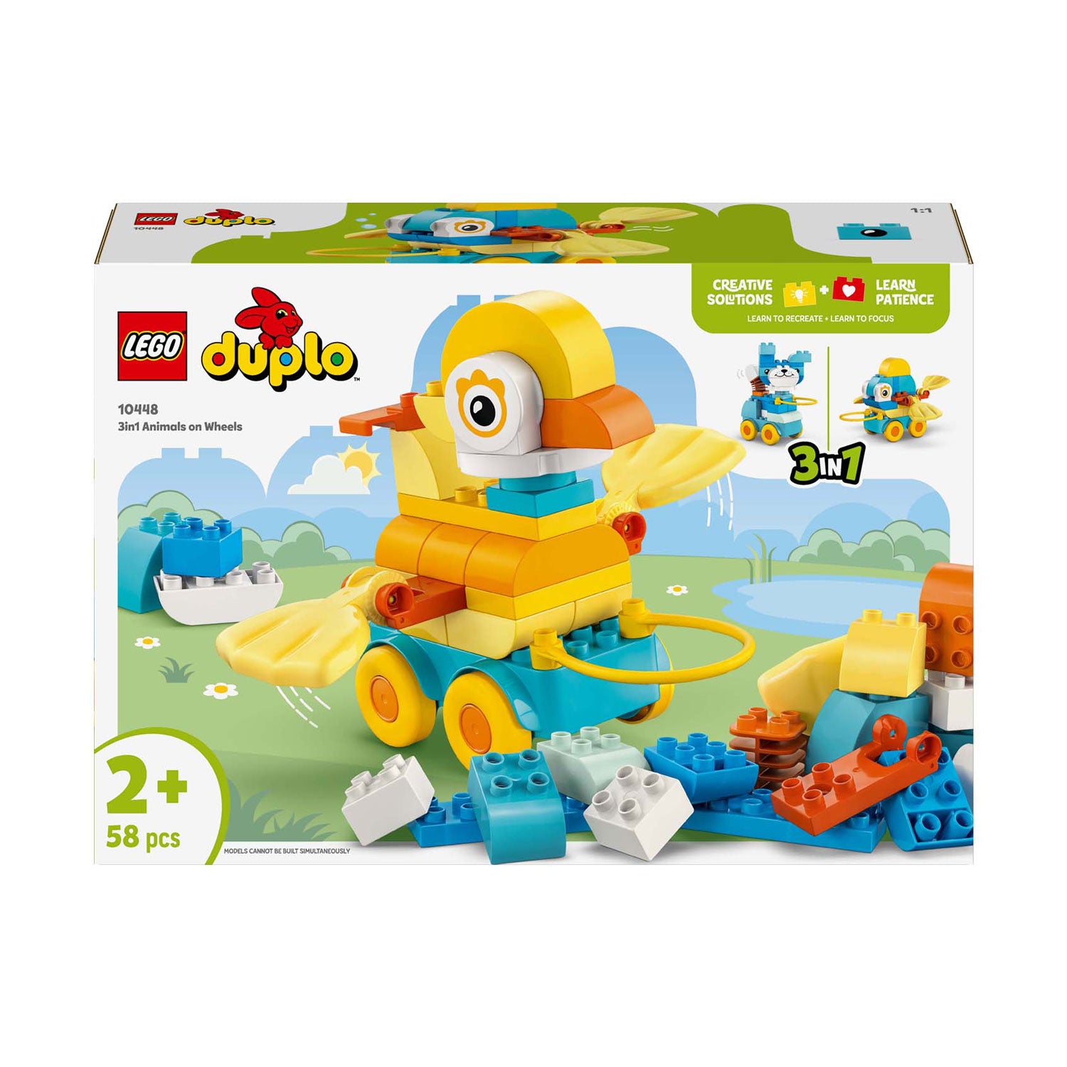 LEGO Duplo 10448 3-in-1 Tiere auf Rädern Kleinkindspielzeug