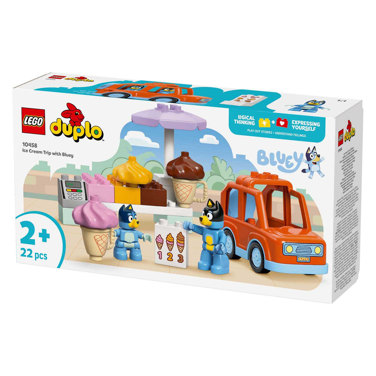 LEGO Duplo 10458 holt sich mit Bluey ein Eis.