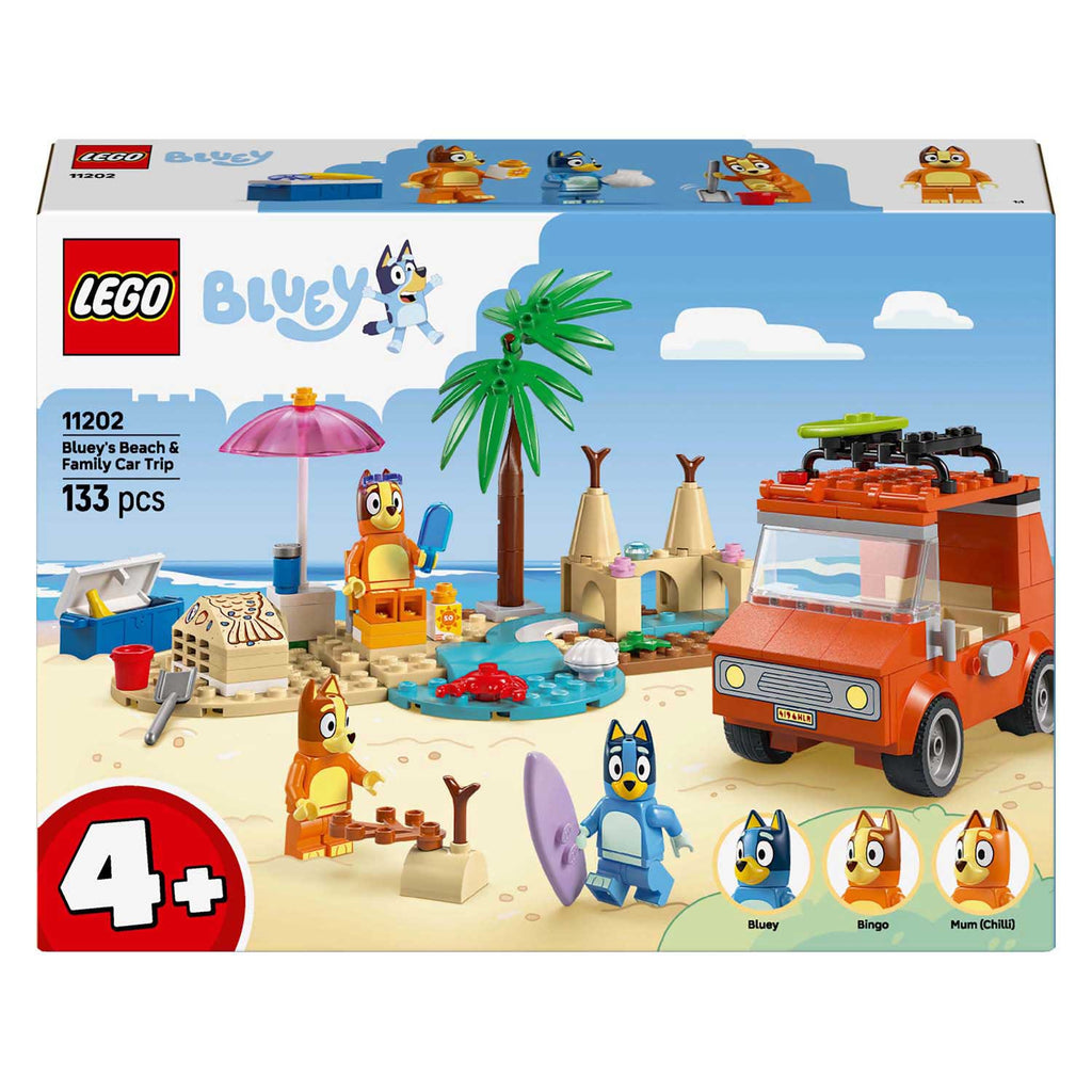 Lego bluey 11202 bluey's autorit naar het strand
