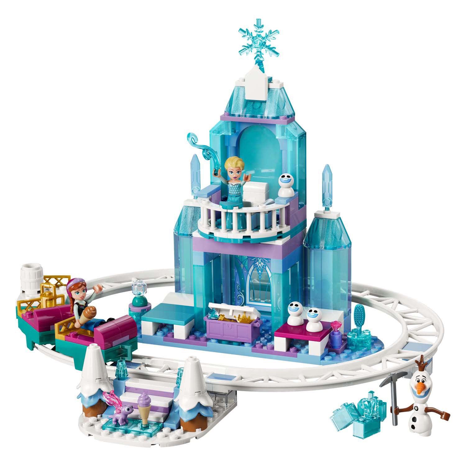 LEGO Disney Princess 43281 Elsas Eisschloss und Schneemobil