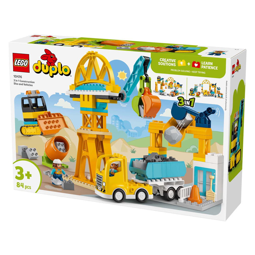 Lego duplo 10476 3-in-1 bouwplaats en voertuigen