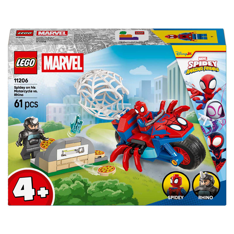 LEGO Marvel 11206 Spiderman auf seinem Fahrrad gegen Rhino