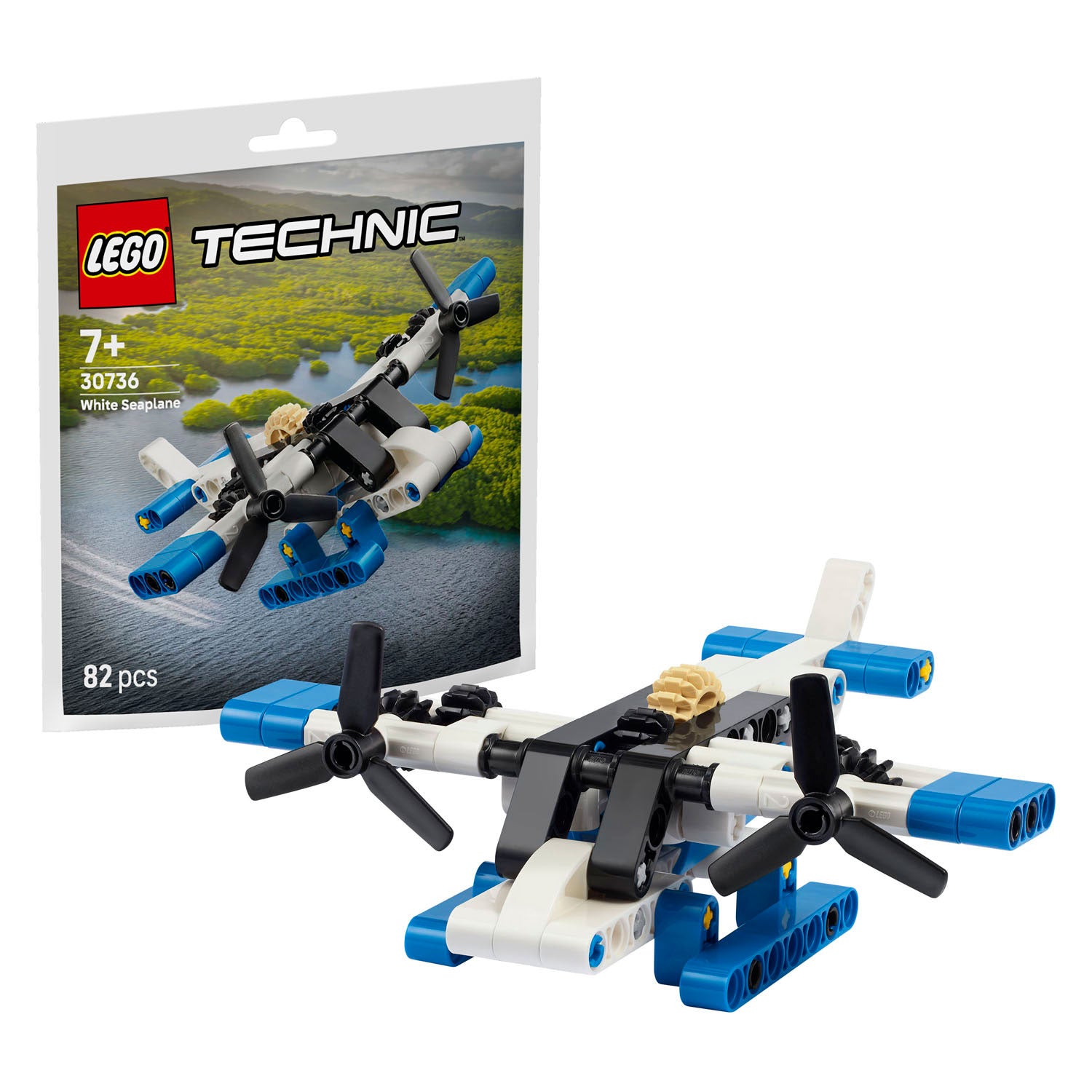 Lego technic 30736 wit watervliegtuig