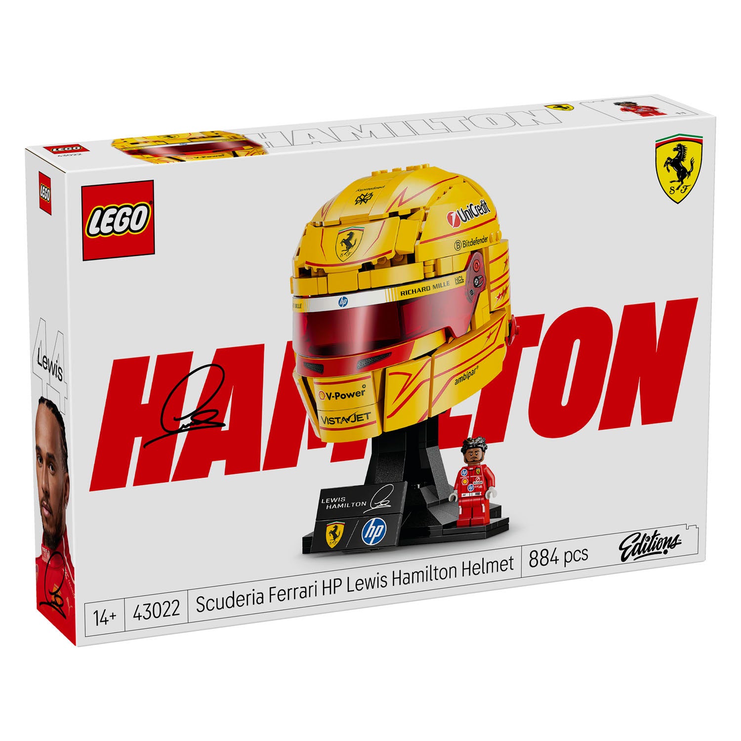 Lego editions 43022 scuderia ferrari hp helm van lewis hamilton