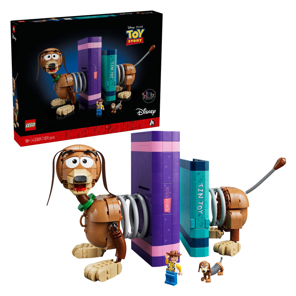 Lego disney en pixar toy story slinky hond boekensteunen bouwpakket voor volwassenen - 43301