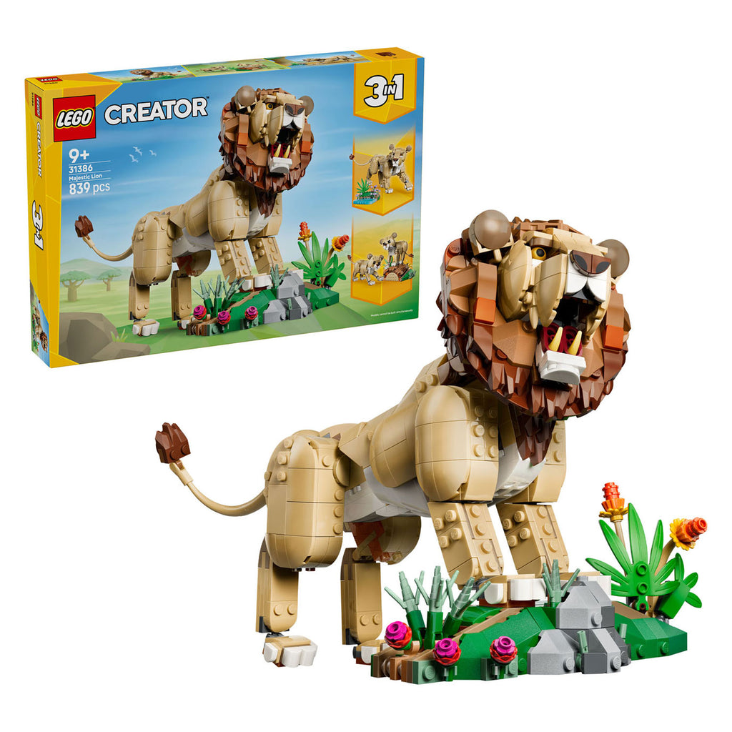 Lego creator 31386 wilde dieren: majestueuze leeuw