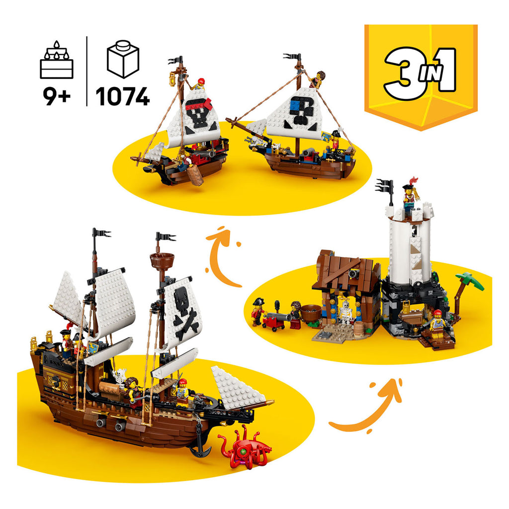 Lego craetor 31387 klassiek piratenschip