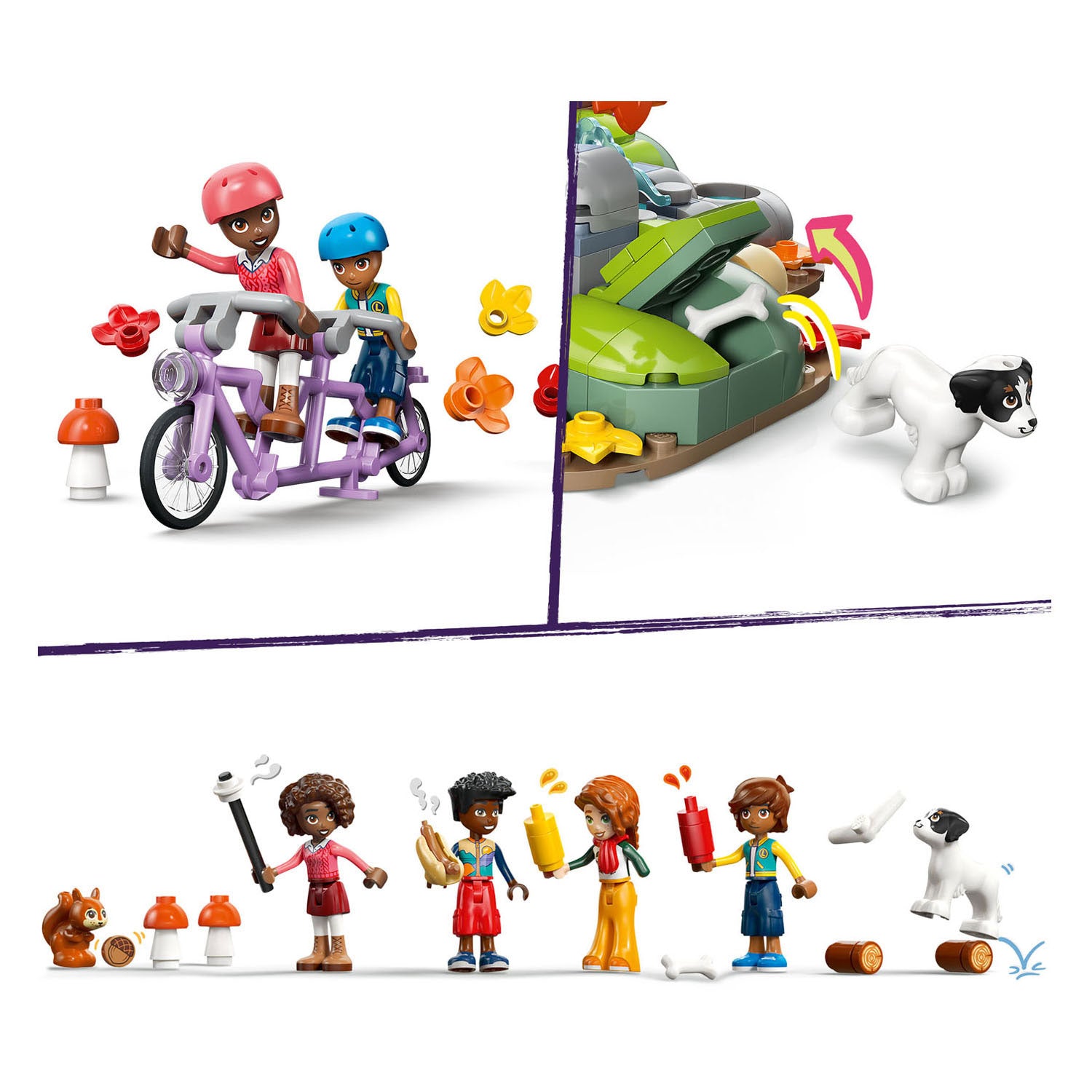 Lego friends 42705 gezellige boshut in de herfst