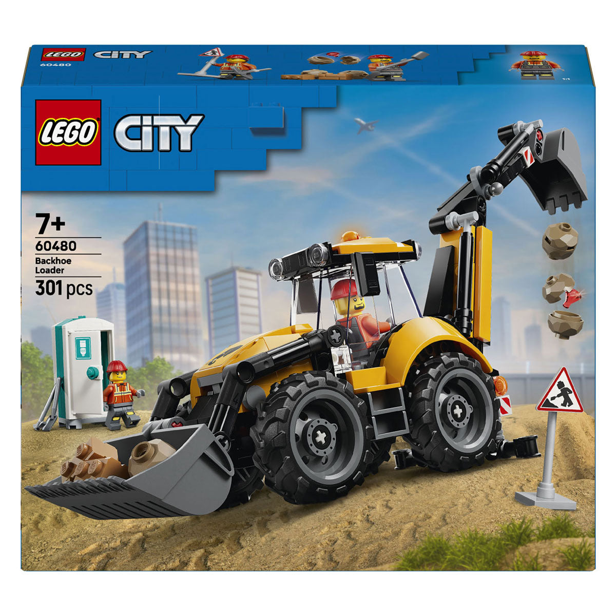 Lego city 60480 gele graaflaadmachine