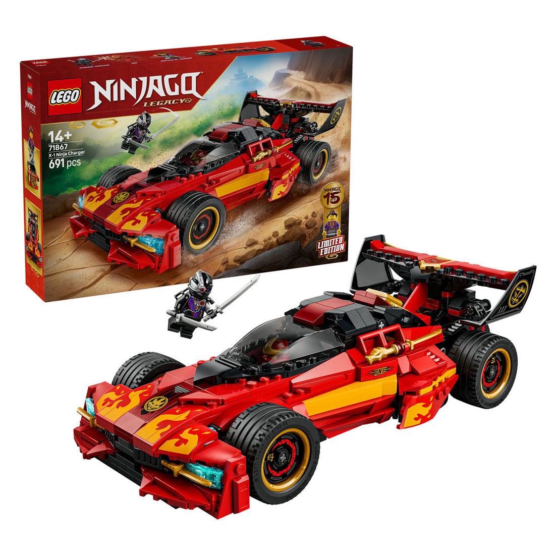 Lego ninjago 70727 15-jarig jubileum: x-1 ninja charger