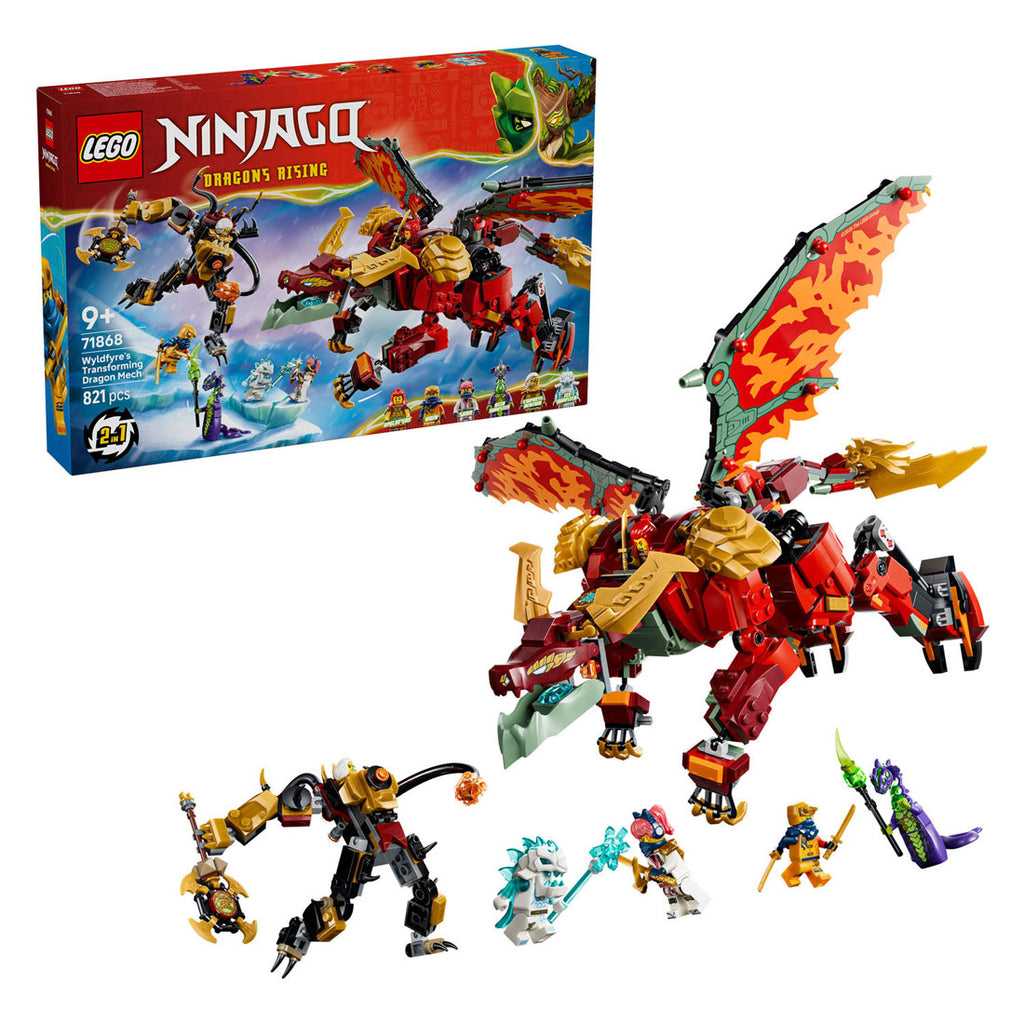 Lego ninjago 71868 wyldfyre's transformerende drakenmecha