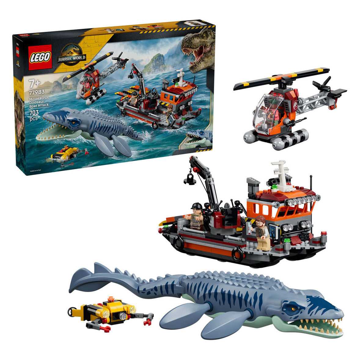 Lego jurassic world mosasaurus bootaanval