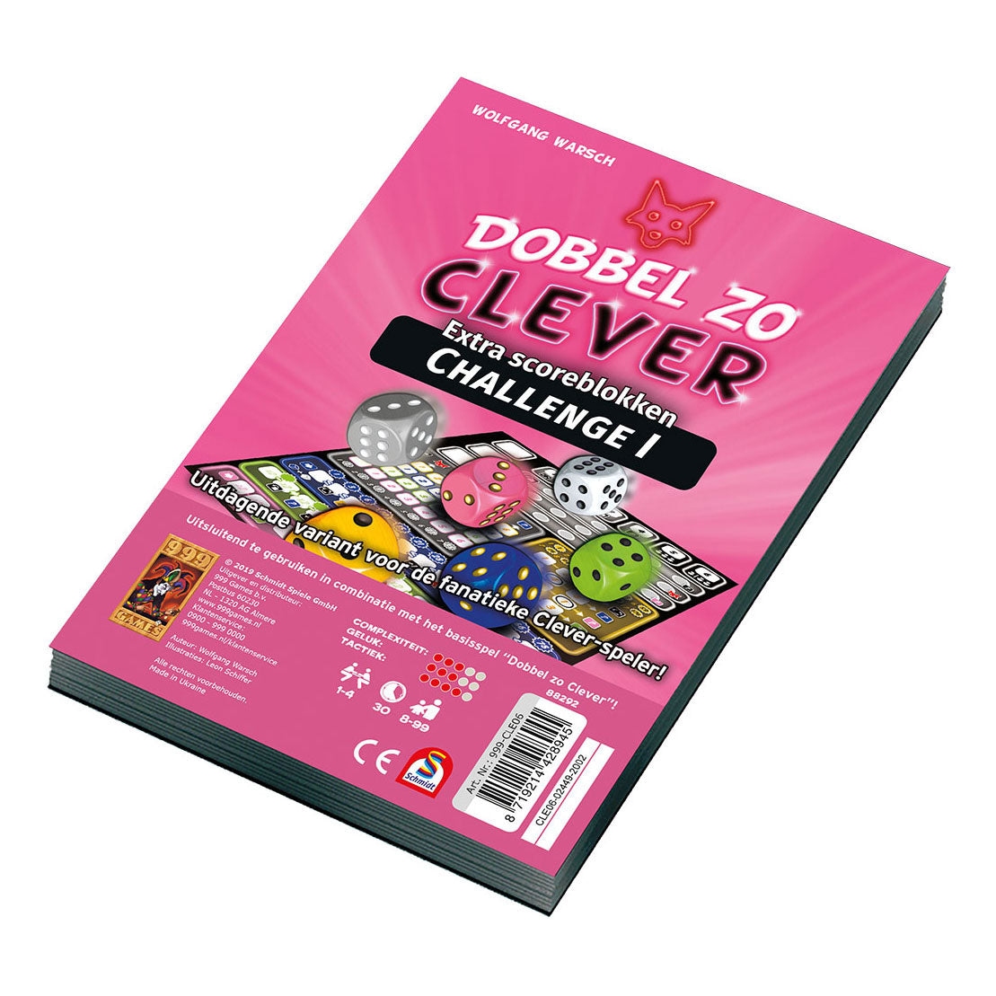 999games dobbel zo clever - challenge scoreblok