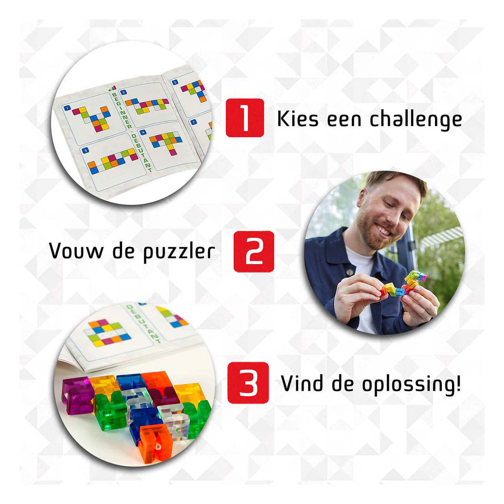 999Games Flex Puzzler Crystal Brain Teaser (Niederländisch, 1 Spieler, ab 7 Jahren, 80 Herausforderungen)