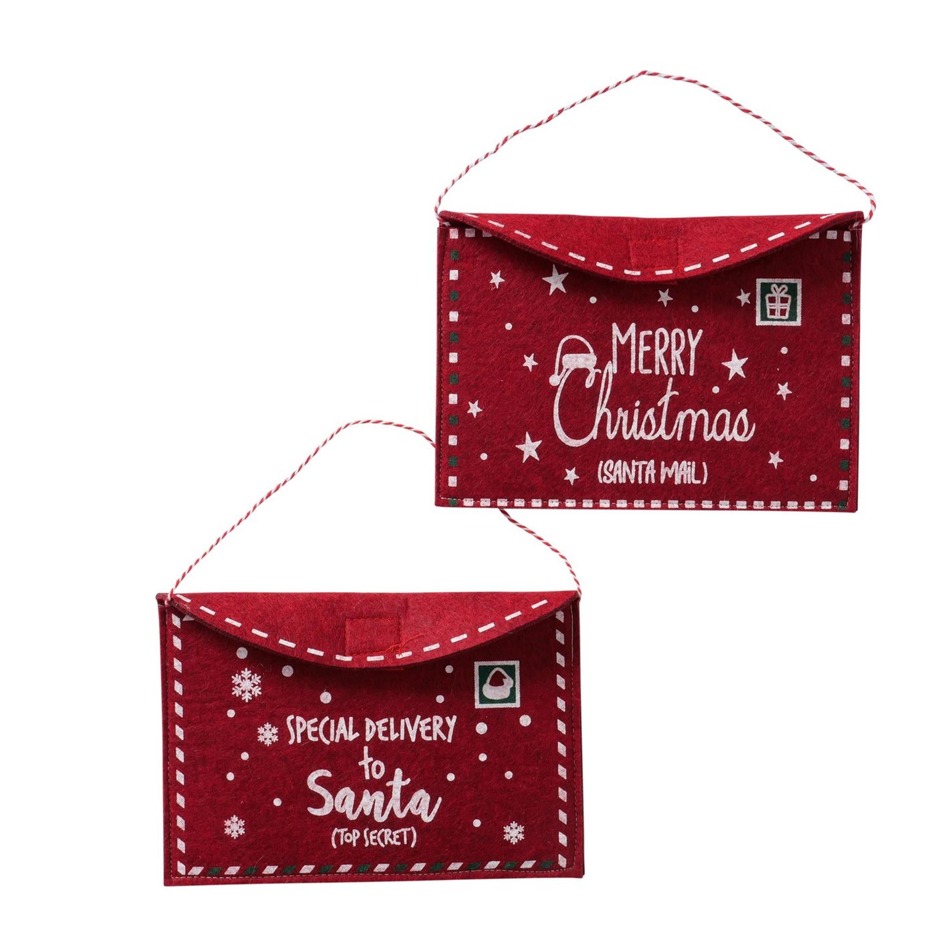 Boltze home cadeauzakje envelop vilt 15x21cm rood