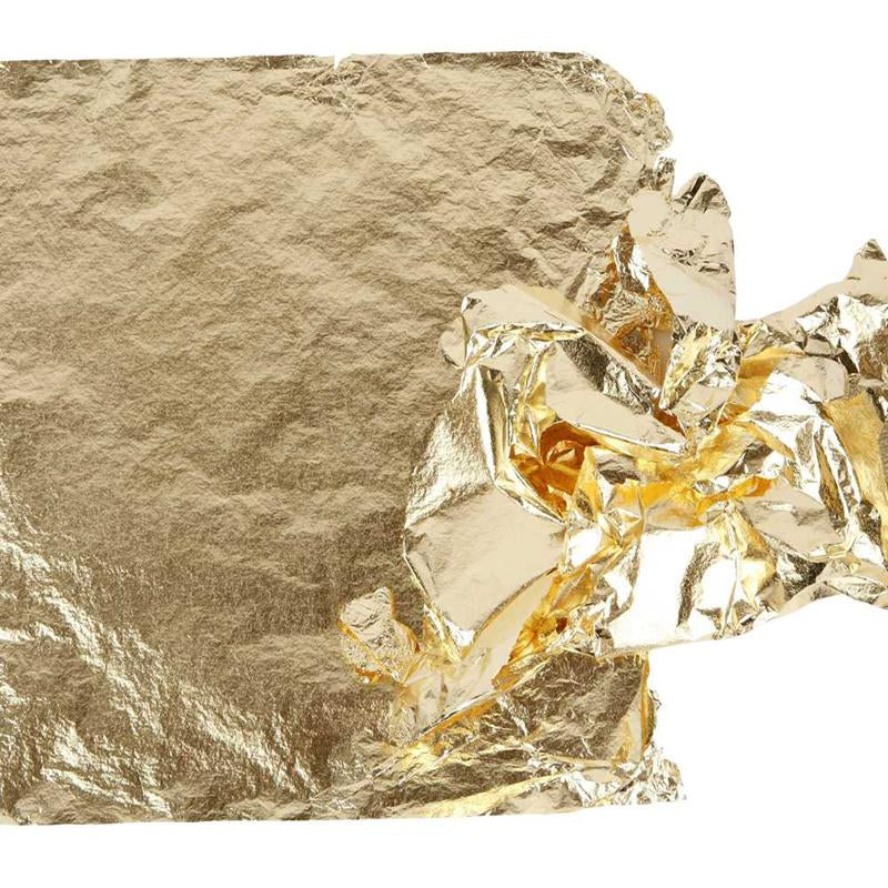 Creativ Company Imitations-Metallblatt, Blattgröße 16 x 16 cm, Gold, 0,625 m², 25 Blatt, 1 Schachtel