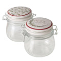 Boltze home voorraadpot glas met kerstmotief 450 ml
