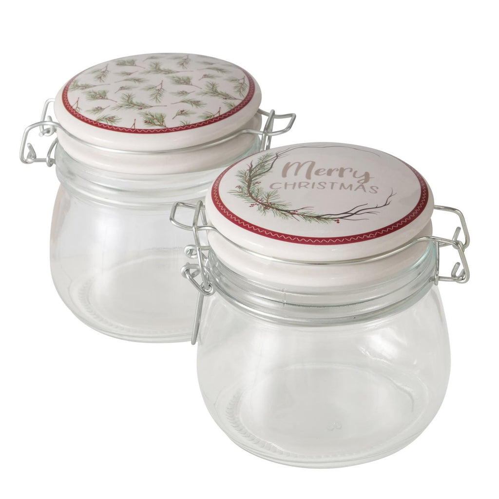 Boltze home voorraadpot charlene 450 ml h11,5cm helder glas